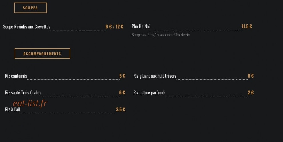 Trois Crabes — carte page 5