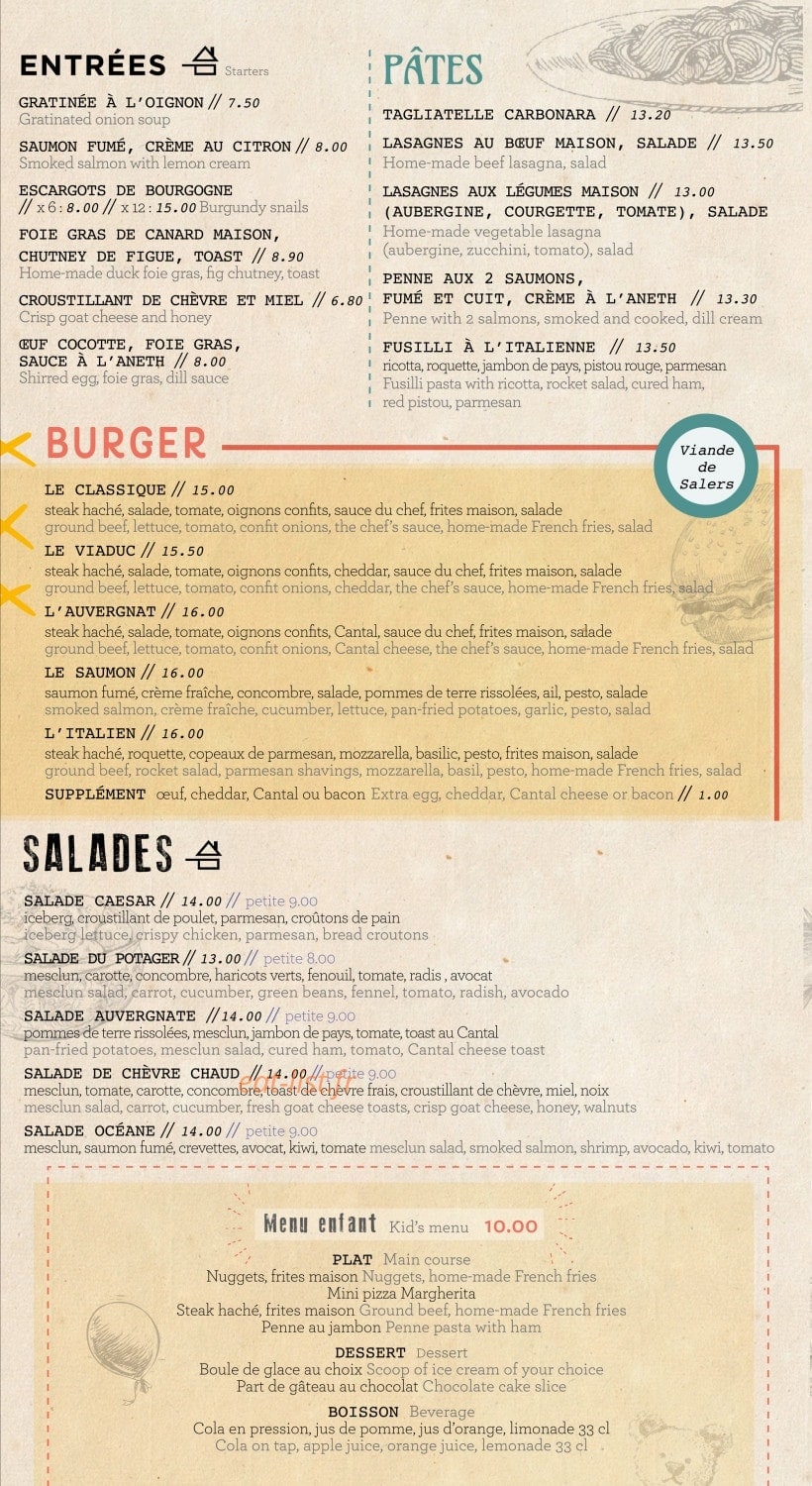 Viaduc Café — carte page 2