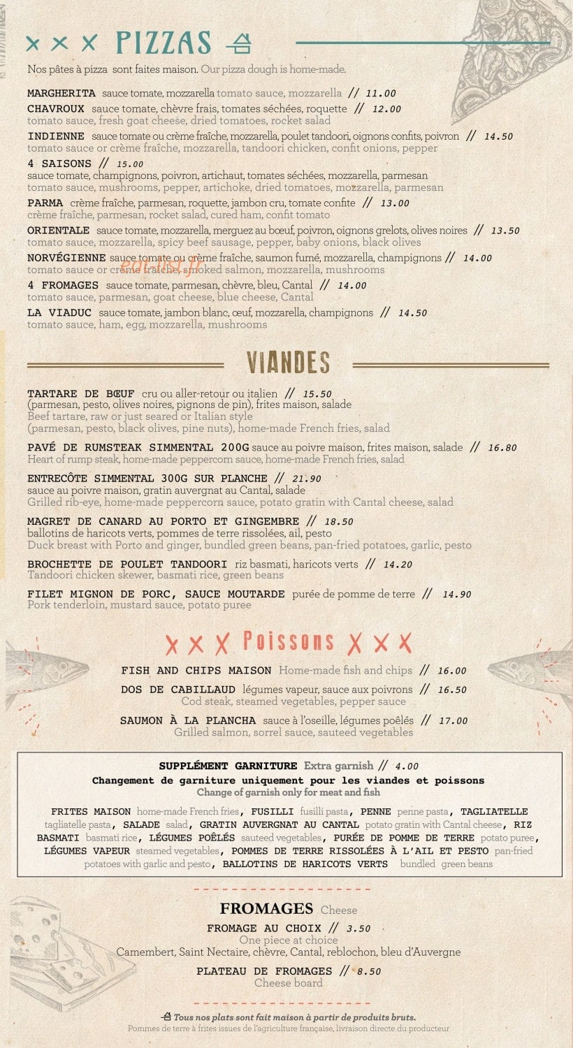Viaduc Café — carte page 3
