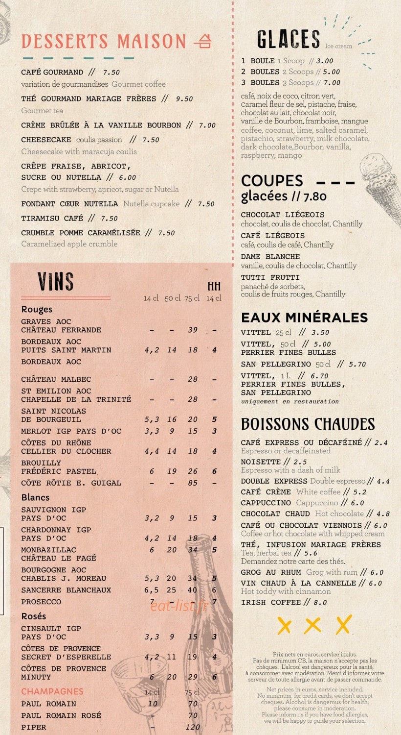 Viaduc Café — carte page 4