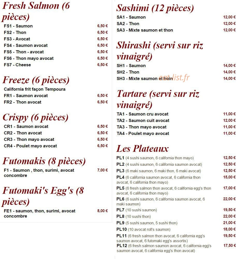 Wang' S — carte page 6