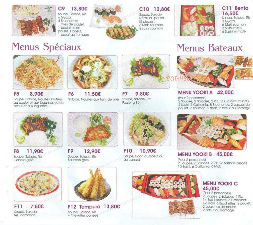Yooki sushi — carte page 5