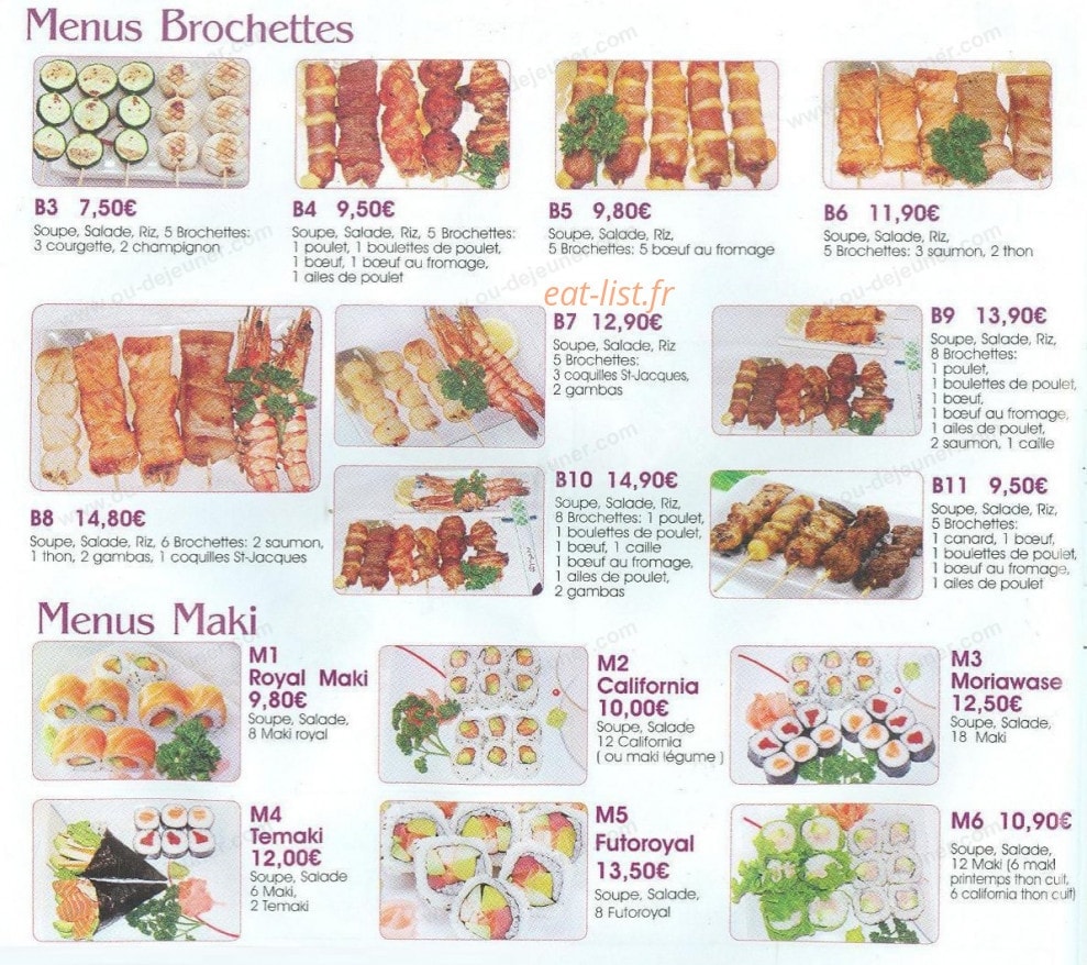 Yooki sushi — carte page 3