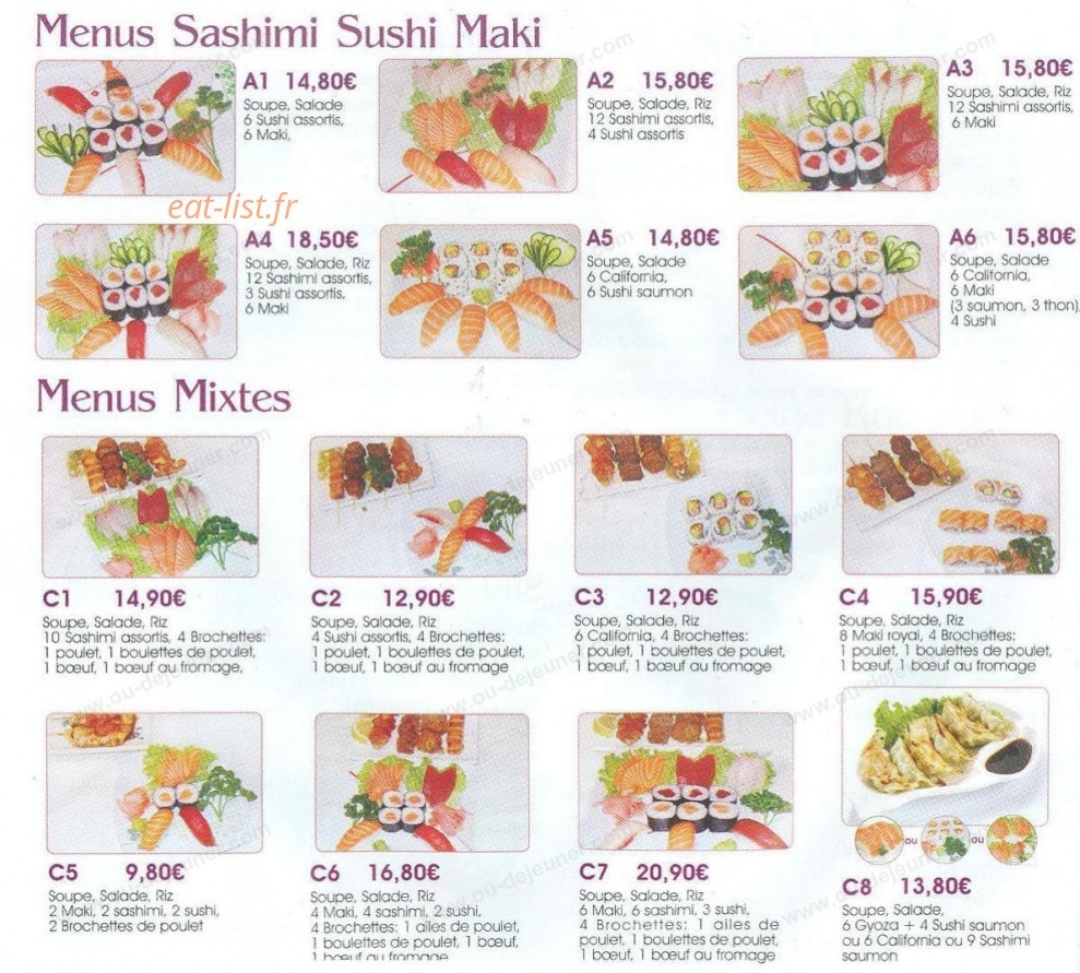 Yooki sushi — carte page 4