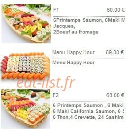 Zen sushi — carte page 8