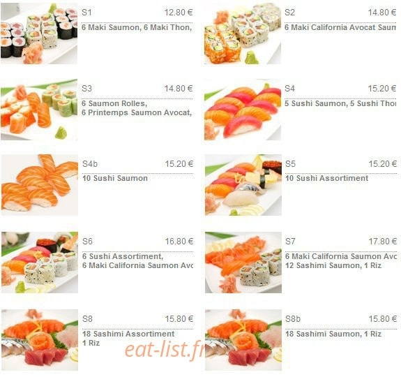 Zen sushi — carte page 4