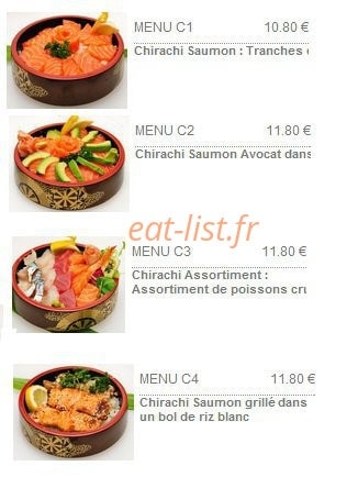 Zen sushi — carte page 2