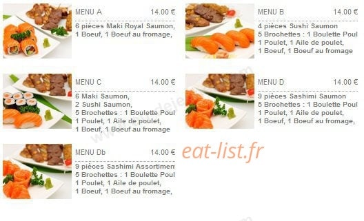 Zen sushi — carte page 6