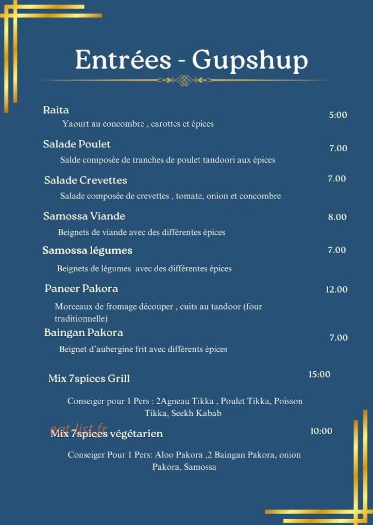 7spices — carte page 2