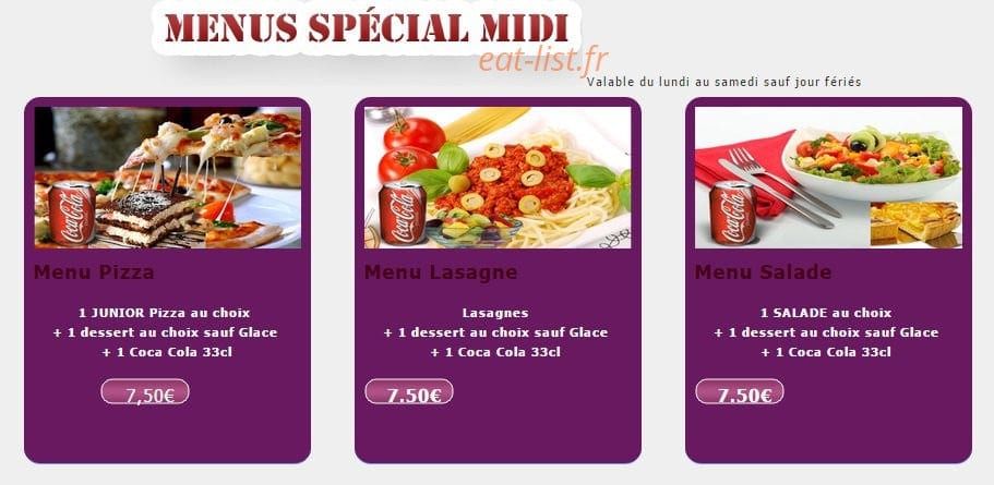 Allo Pizza Express — carte page 5