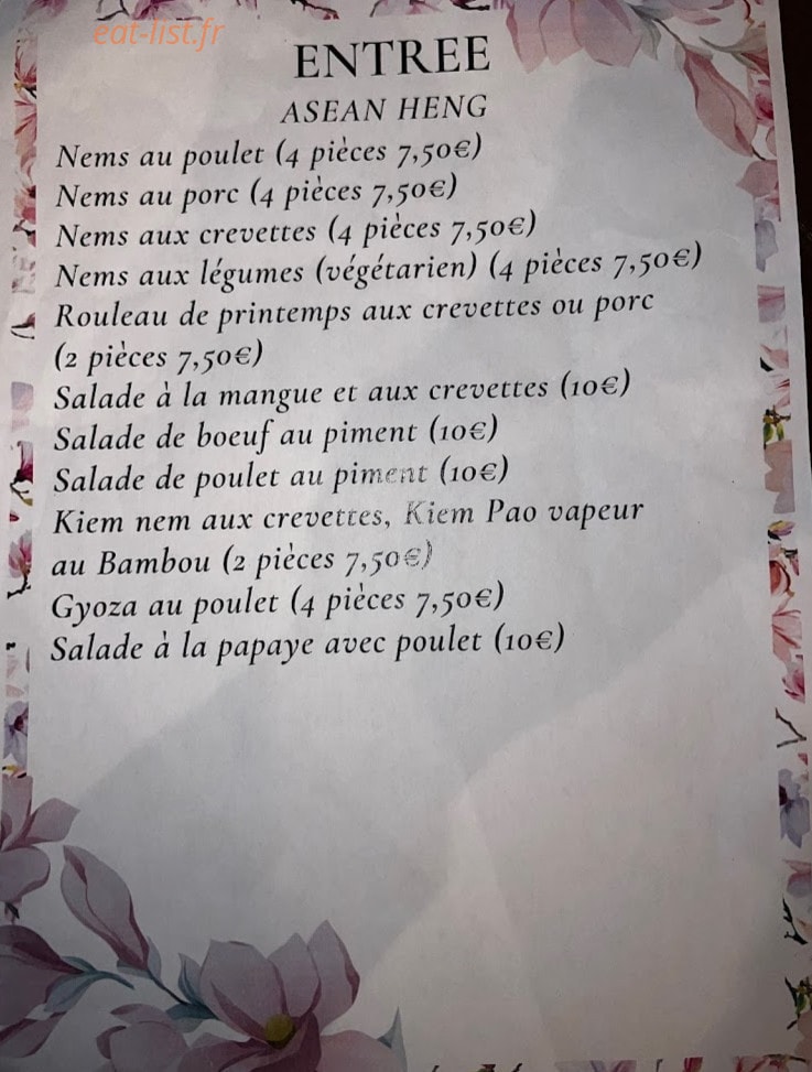 Asean Heng — carte page 1