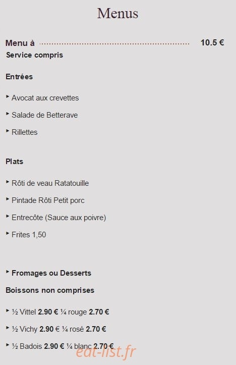 Au Banquier — carte page 6