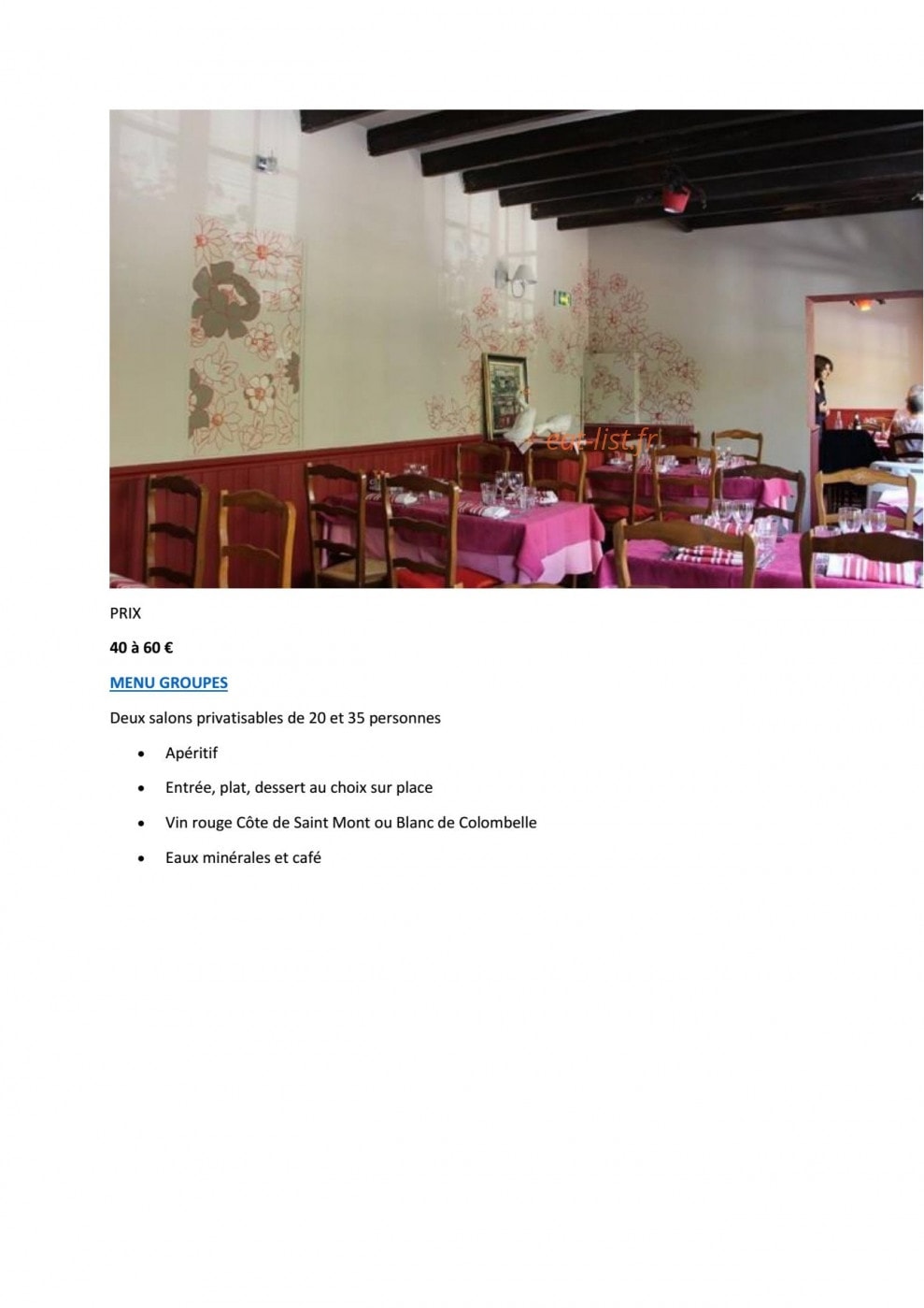 Auberge Etchegorry — carte page 3