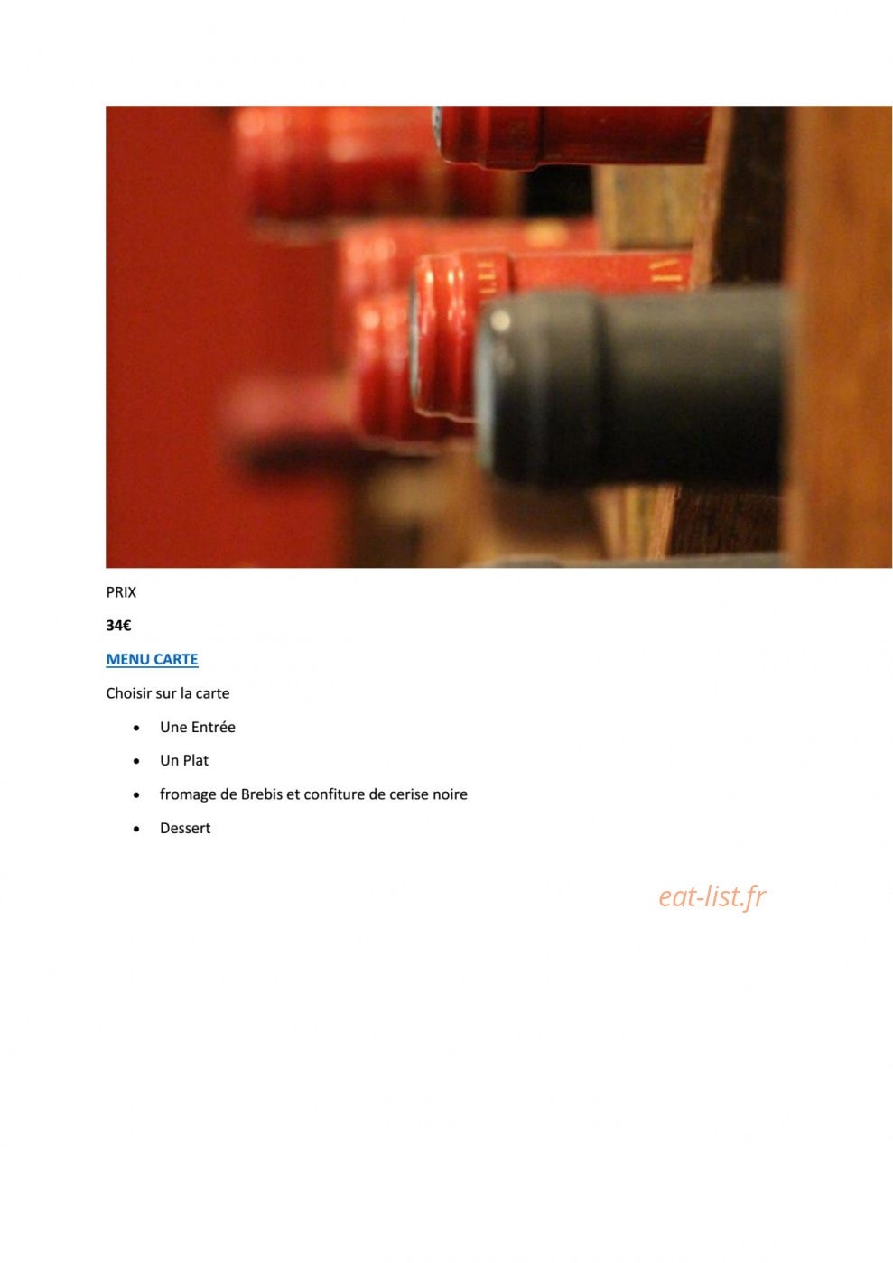 Auberge Etchegorry — carte page 2