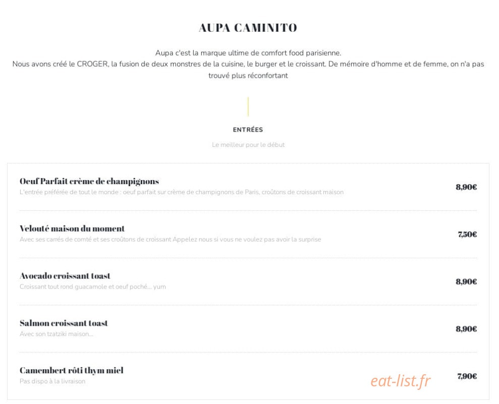Aupa Caminito — carte page 1