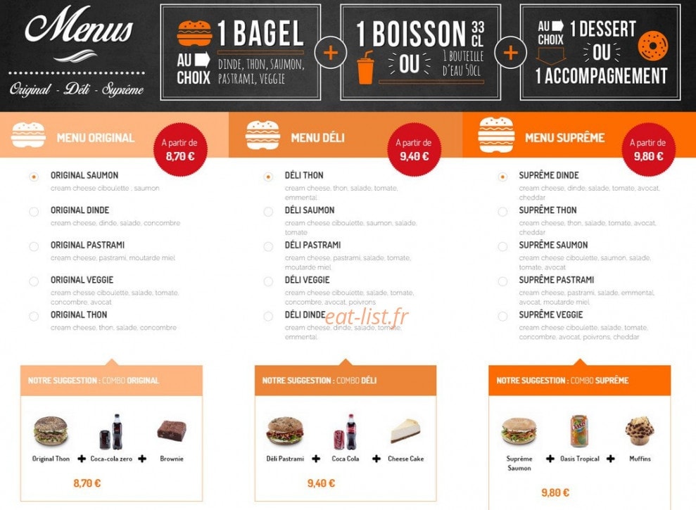 Bagel corner — carte page 6