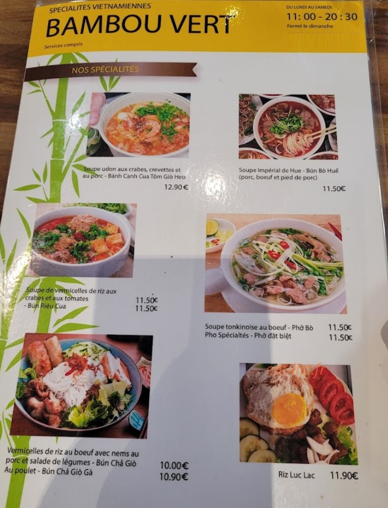 Bambou Vert — carte page 1