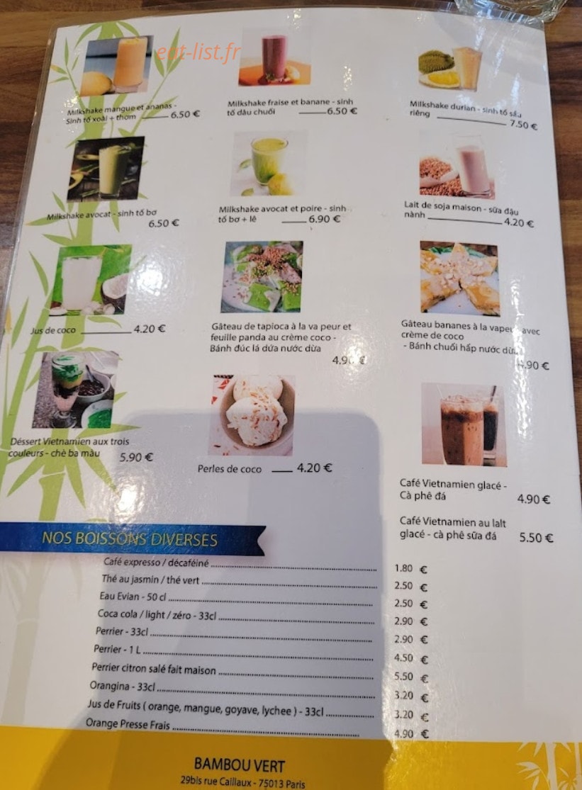 Bambou Vert — carte page 4