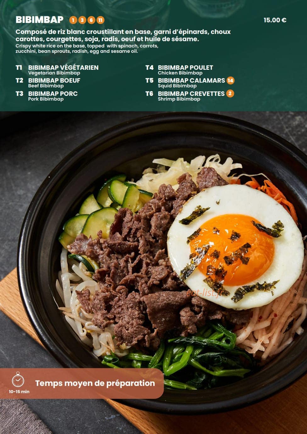 Bibim House — carte page 5