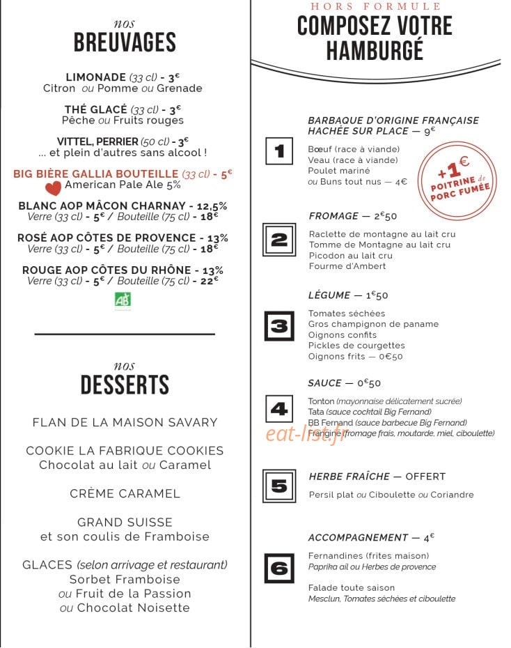Big Fernand — carte page 4