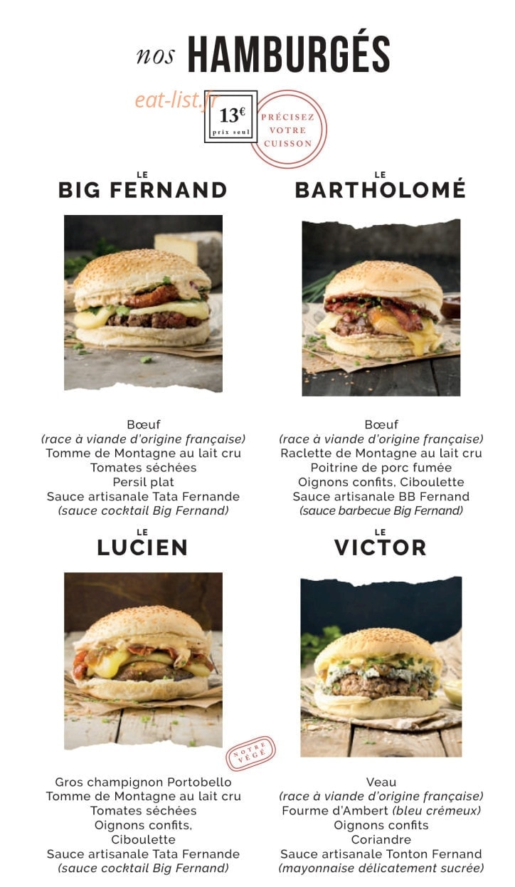 Big Fernand — carte page 1