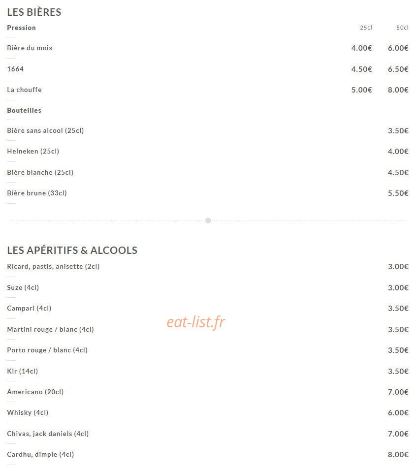 Bistrot 13 — carte page 5