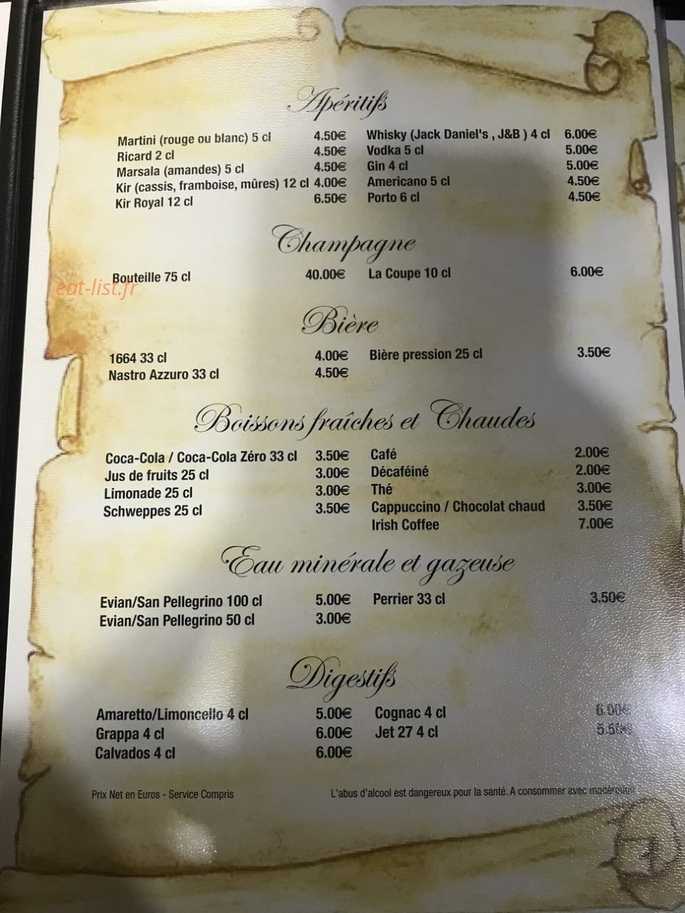 Bon Gusto — carte page 2