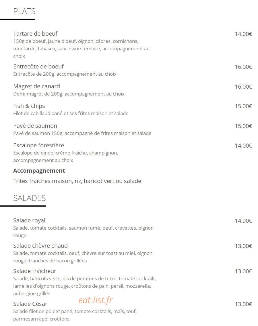 Burger point — carte page 2