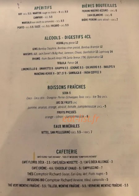 Café d'Italie — carte page 3