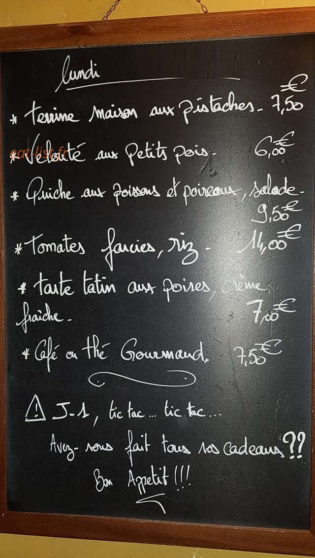 Café des Peupliers — carte page 1