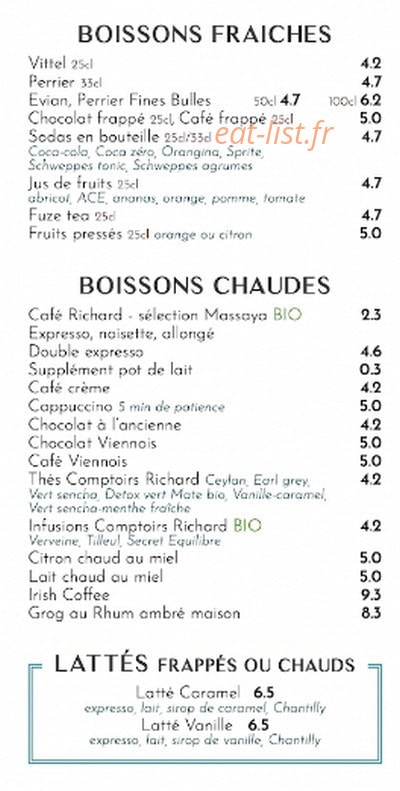 Café Grand Albert — carte page 4