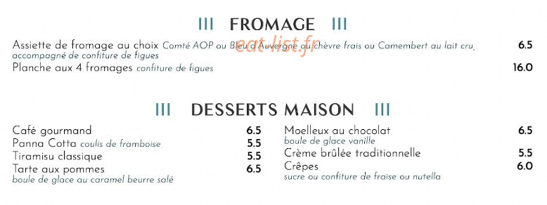 Café Grand Albert — carte page 2