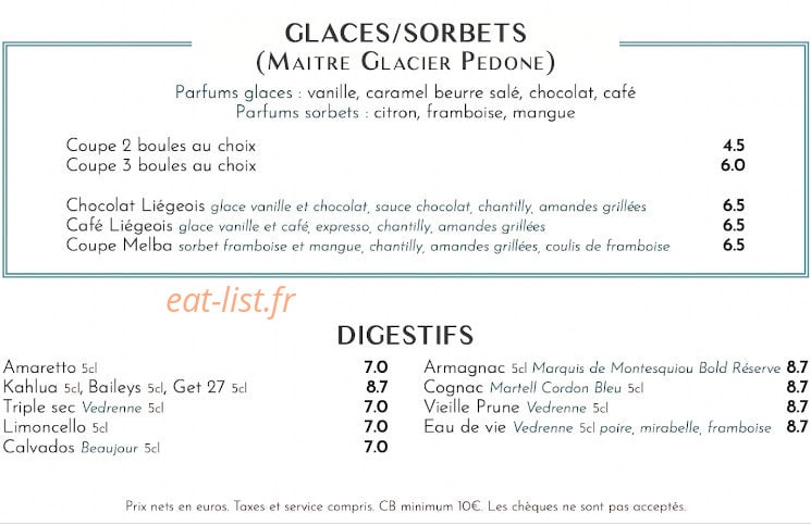 Café Grand Albert — carte page 3