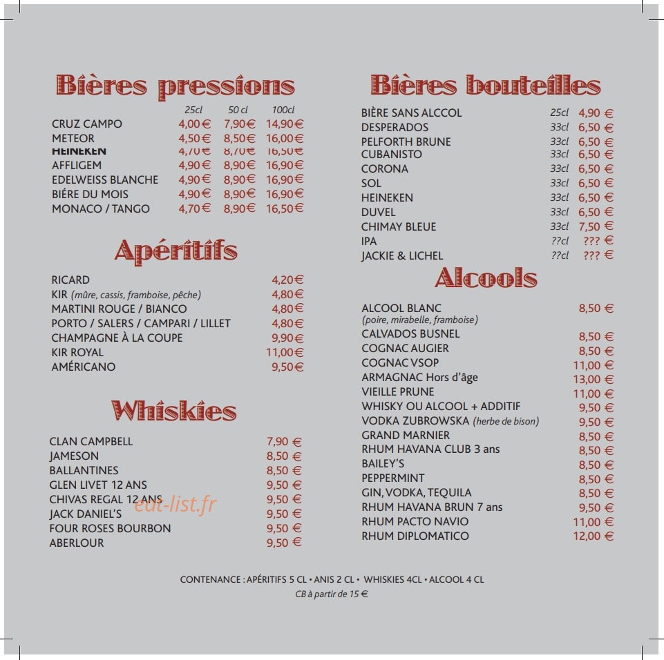 Café Nénesse — carte page 4