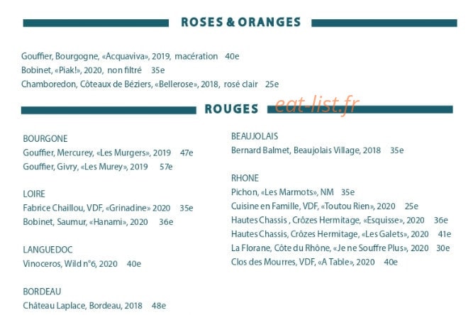 Café Paulette — carte page 6