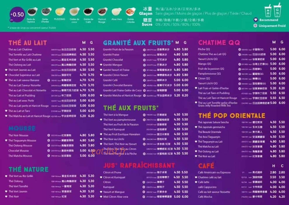 Chatime — carte page 2