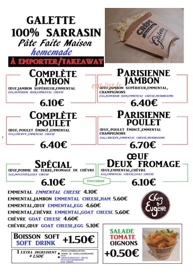 Chez Eugène — carte page 2