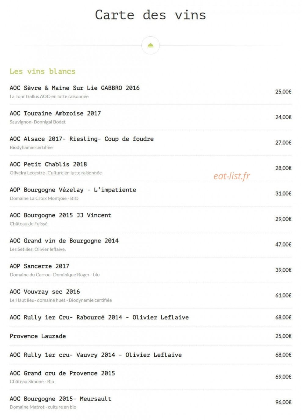 Chez Nathalie — carte page 4
