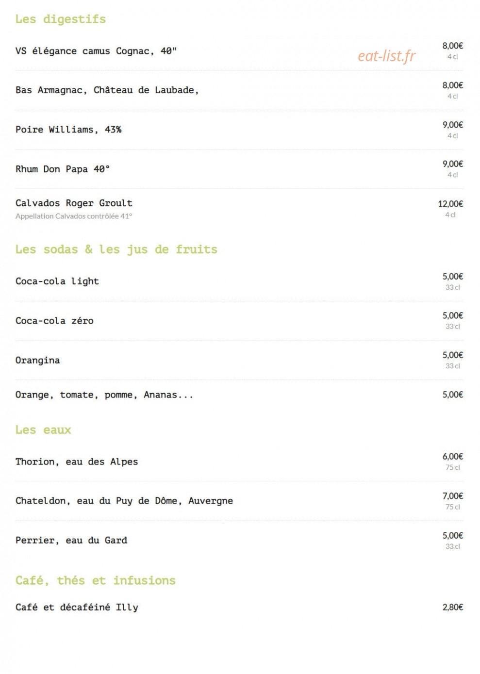 Chez Nathalie — carte page 3
