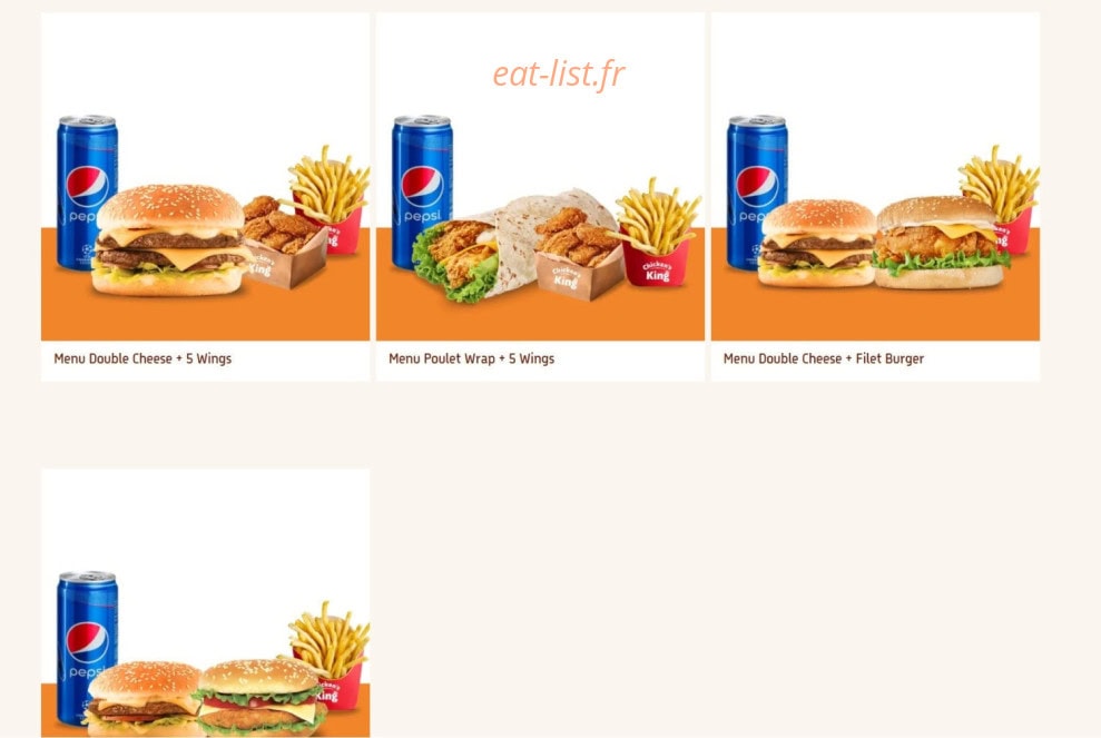 Chicken's King — carte page 7