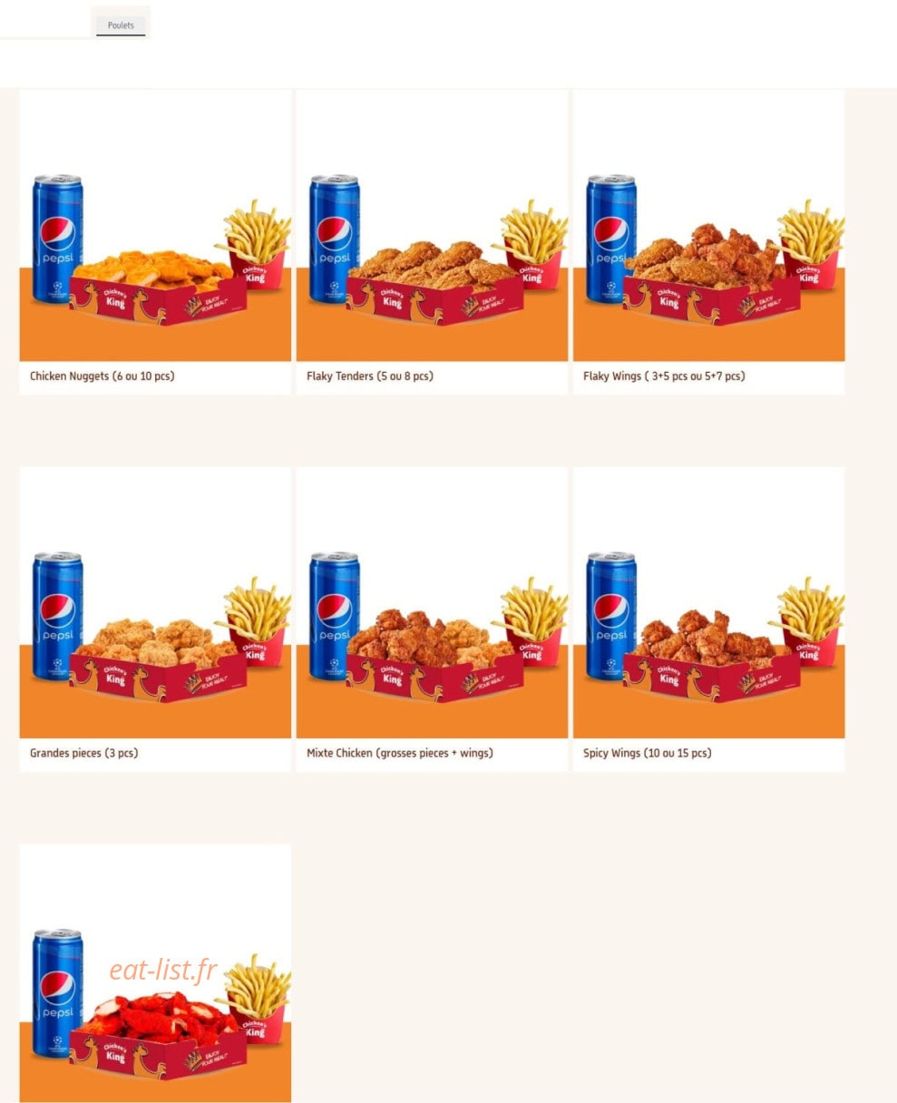 Chicken's King — carte page 2
