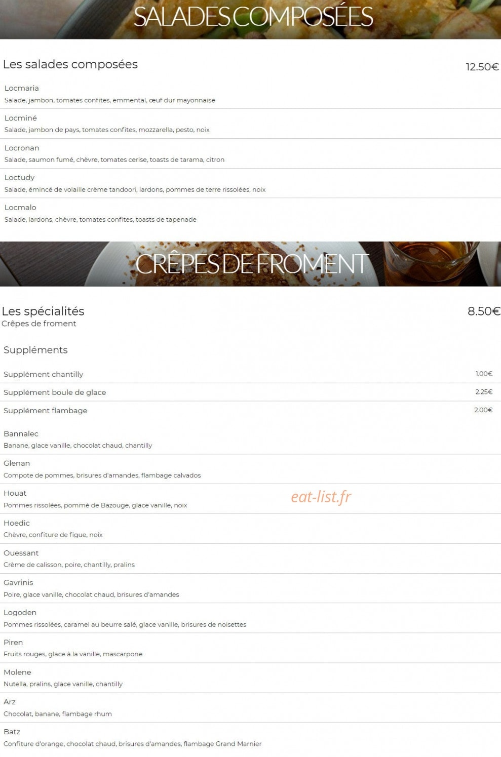 Crêperie Paris Breizh — carte page 5