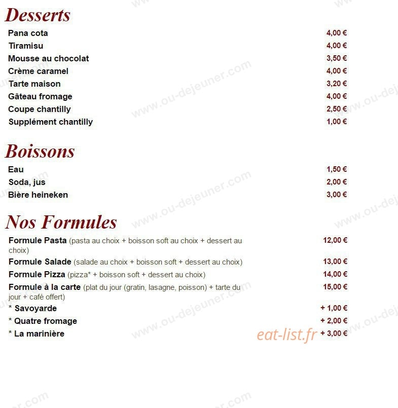 David Zapp's — carte page 3