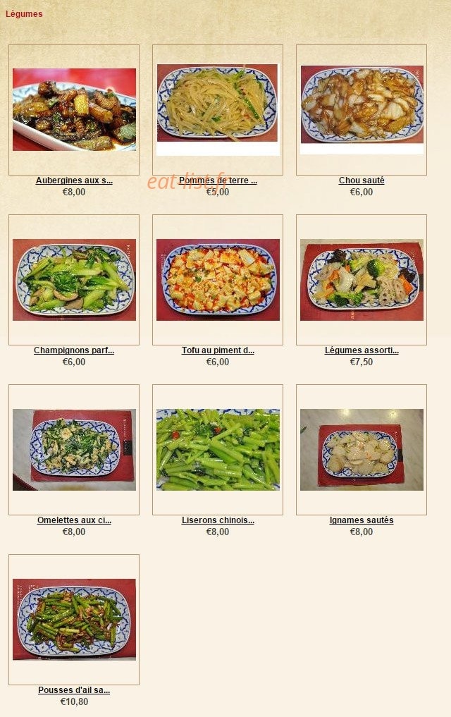 Délices du Shandong — carte page 7