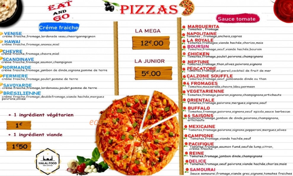 Eat and Go — carte page 1