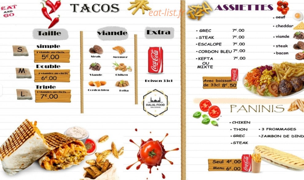 Eat and Go — carte page 2