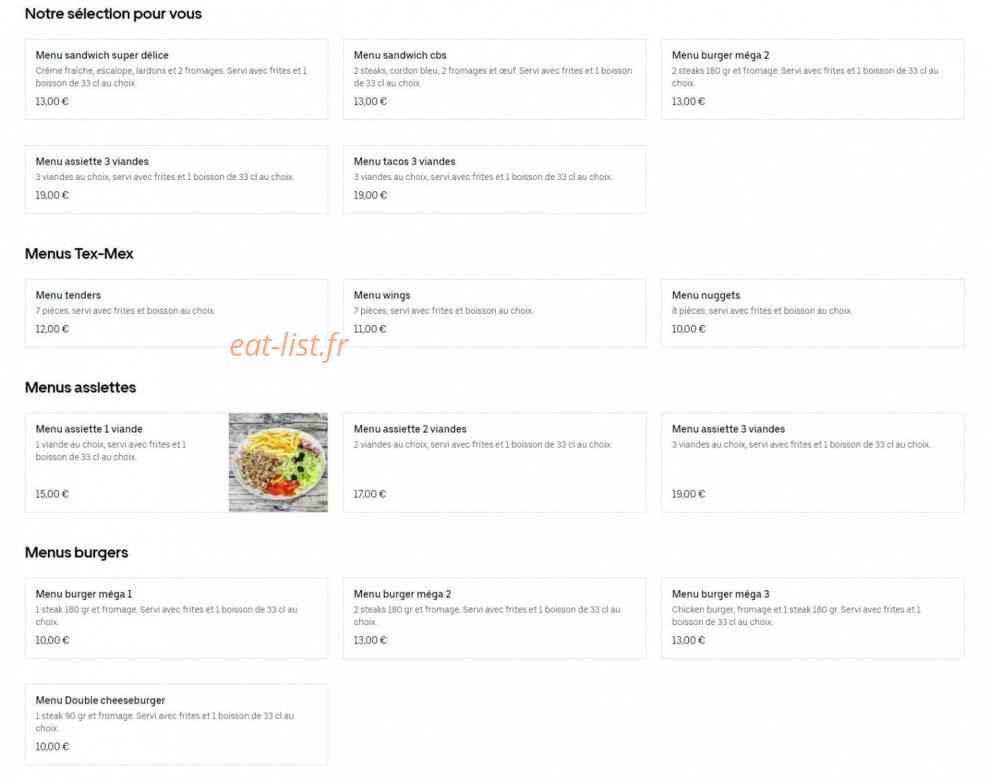 Eat's Time — carte page 1