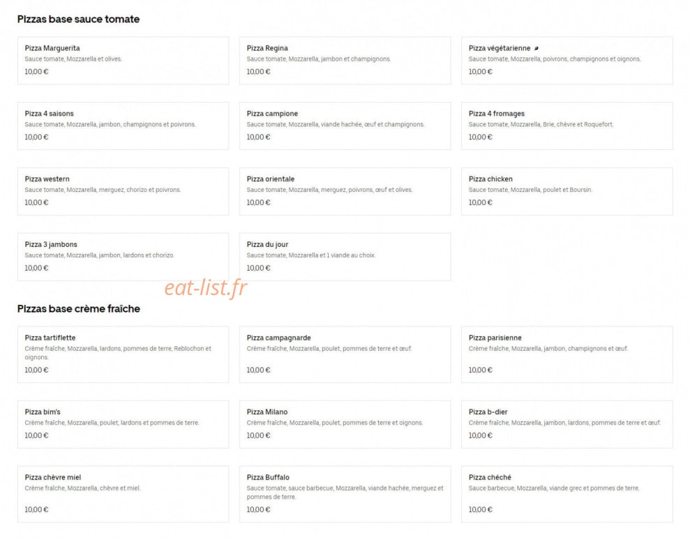 Eat's Time — carte page 3