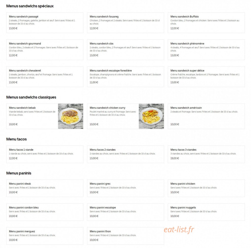 Eat's Time — carte page 2