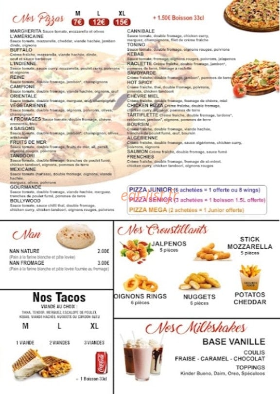 Favorite Taste — carte page 1